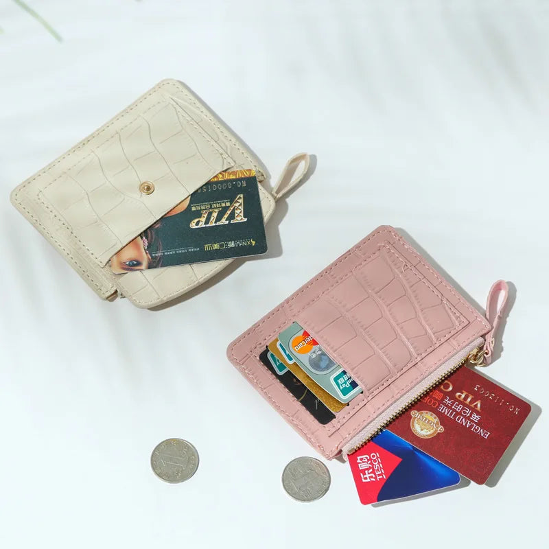 Mini PU Leather Wallet – Slim Short Coin Purse