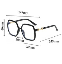 Oversized Square Myopia Glasses – Anti Blue Light Lenses