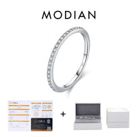 Moissanite Eternity Ring – 925 Sterling Silver Band