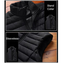 Men’s Winter Cotton Padded Sleeveless Vest Jacket