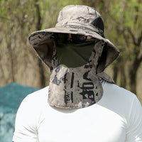 Men’s Panama Sun Hat with Neck & Face Cover