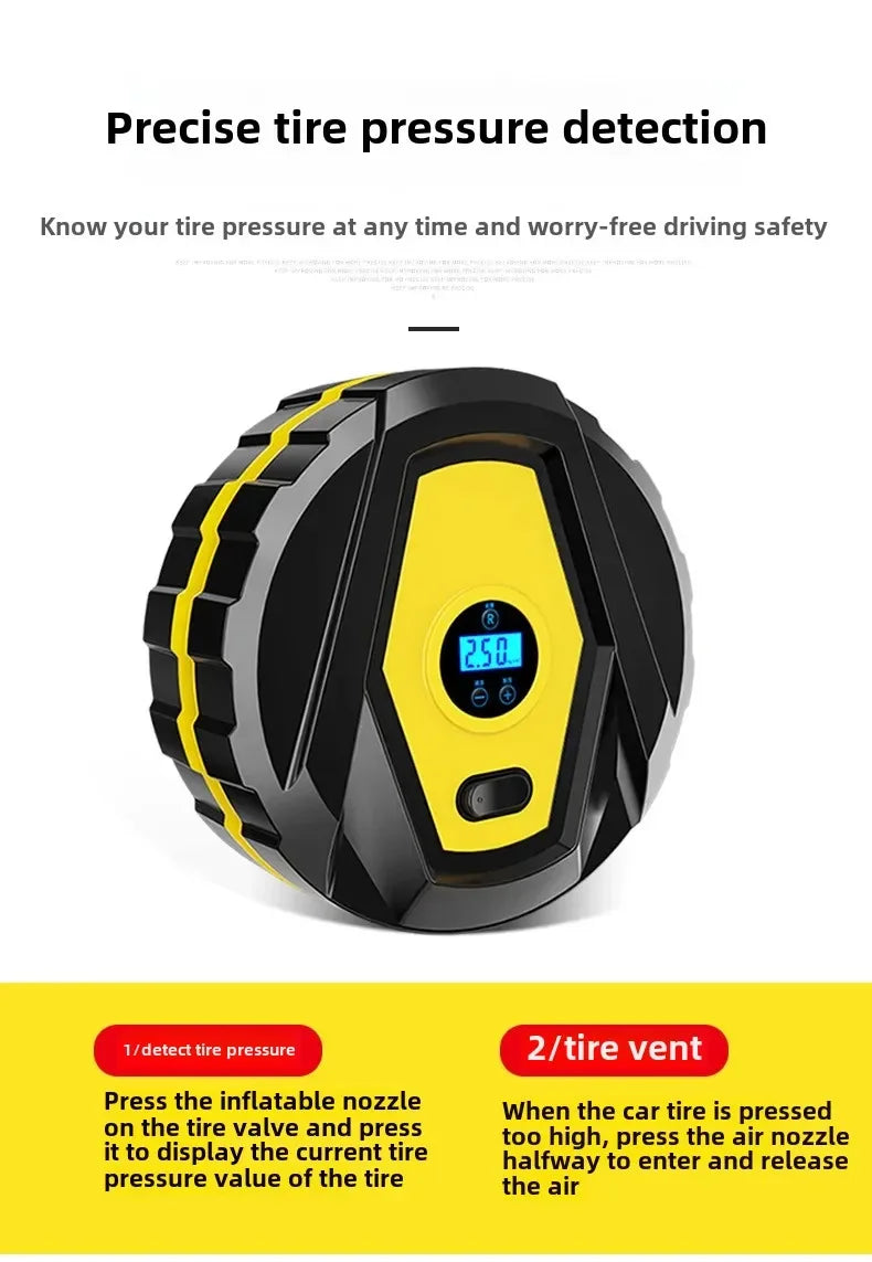 Portable Mini Car Inflatable Pump Digital Display