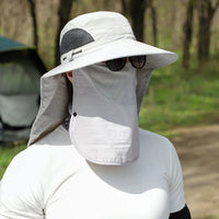 Men’s Panama Sun Hat with Neck & Face Cover