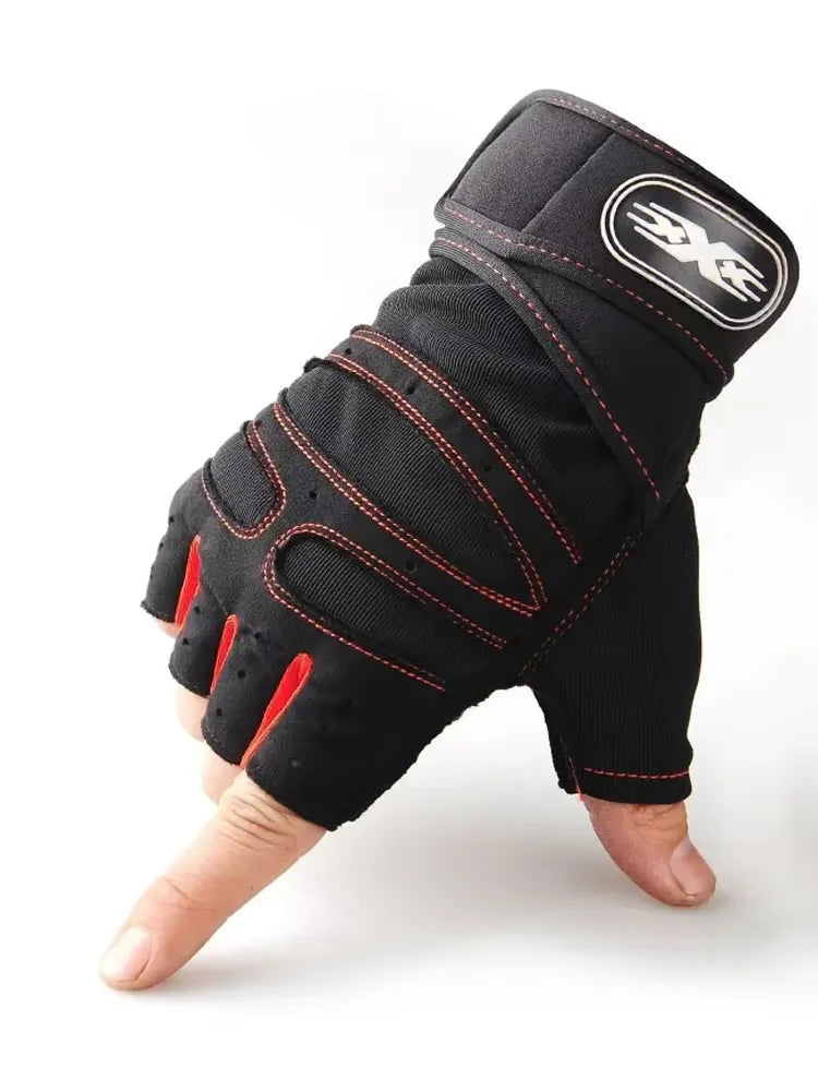 Men's Unisex Fitness & Weightlifting Gloves with Wrist Support