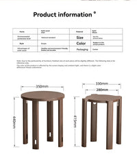 Stackable stool, modern dining table stool, natural wood, new Chinese style solid wood round stool