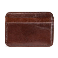 Slim Genuine Leather Mini Wallet – Card & Coin Holder