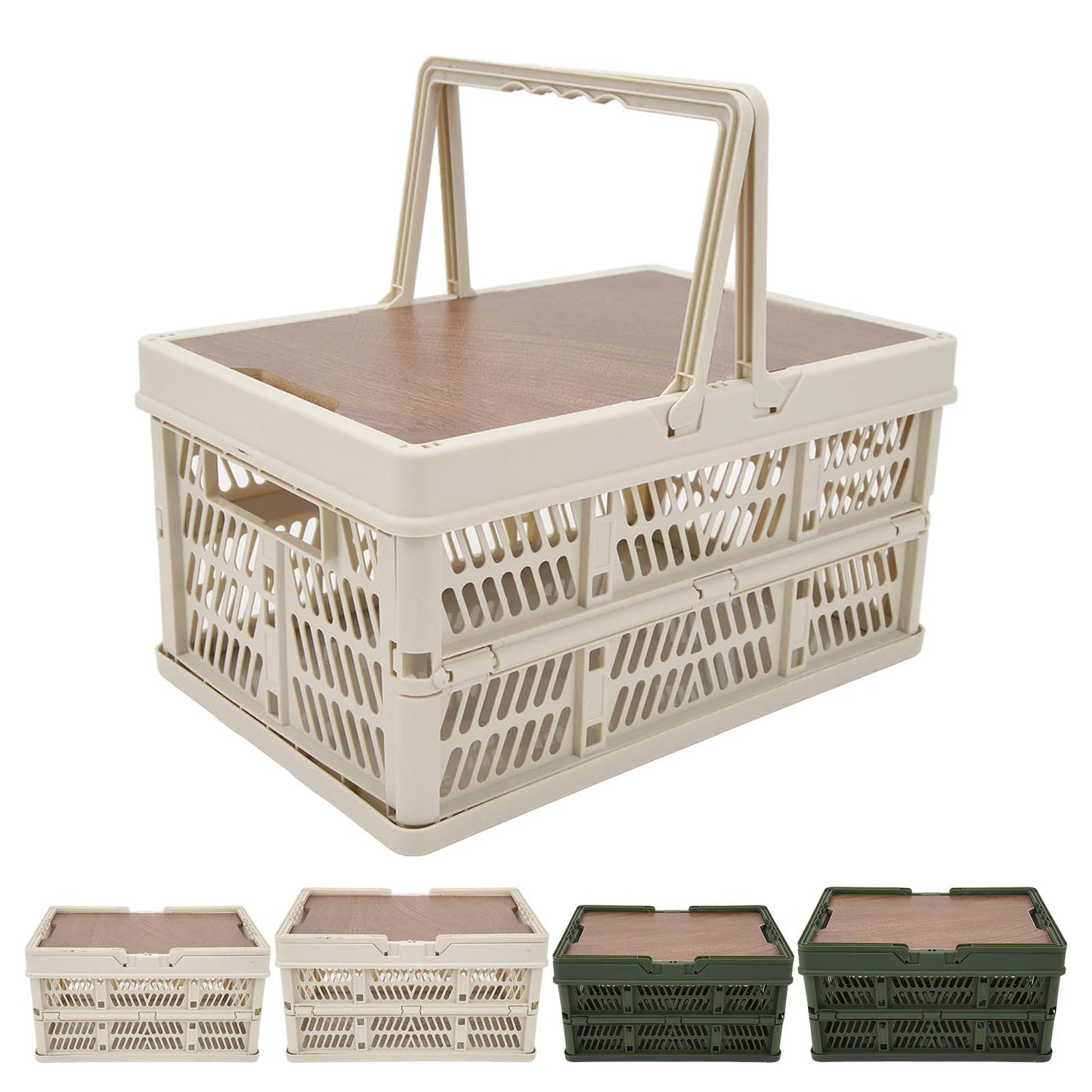 Foldable Camping Storage Basket Large Capacity