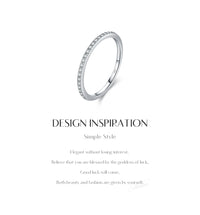 Moissanite Eternity Ring – 925 Sterling Silver Band