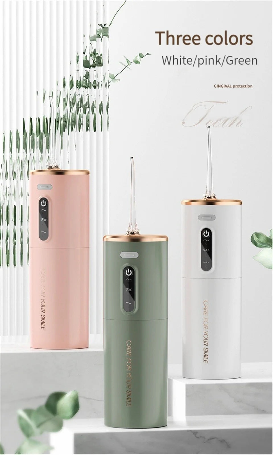 Portable Oral Irrigator – USB Rechargeable Water Flosser