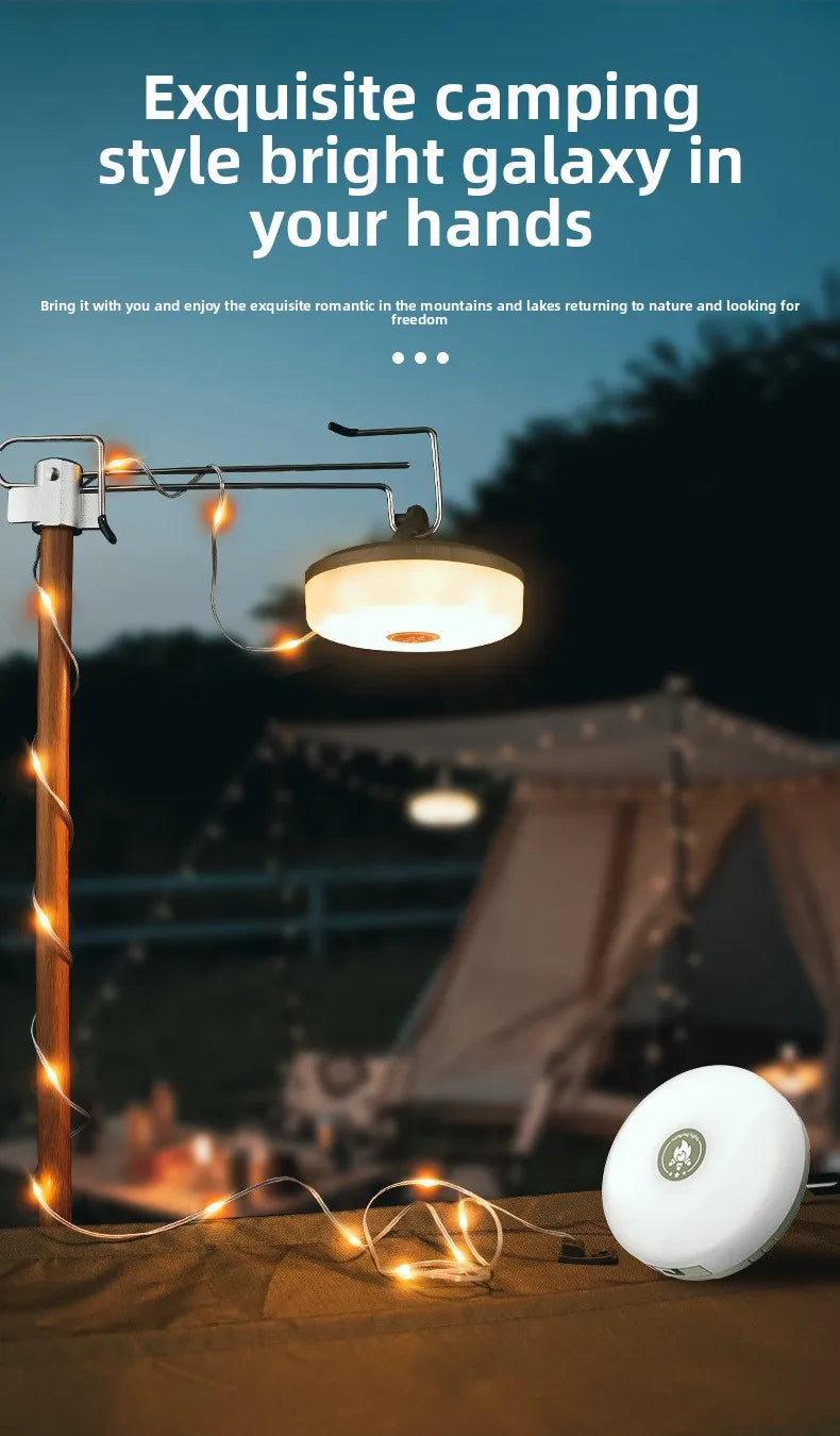 Multi-Functional Outdoor Camping Lamp with Light String