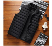 Men’s Winter Cotton Padded Sleeveless Vest Jacket