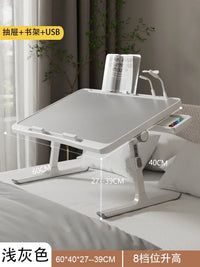 Modern Wooden Office Desk with Keyboard Shelf & Wheels