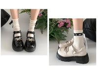 2025 Woman Elegant Shoes Spring New Fashion French Style Soft Non-slip Versatile Chic Butterfly Black Mary Jane Leather Shoes