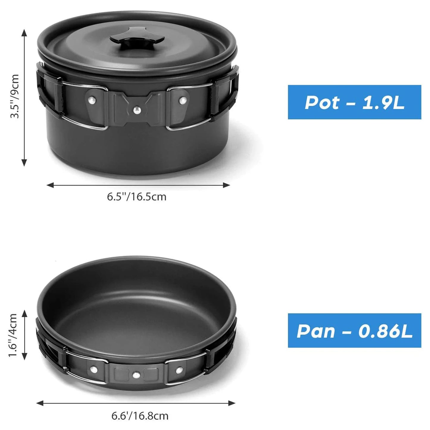 Camping Cookware Set Outdoor Cooking Kit for 2