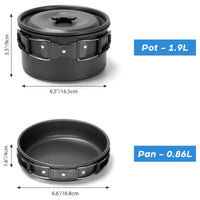 Camping Cookware Set Outdoor Cooking Kit for 2