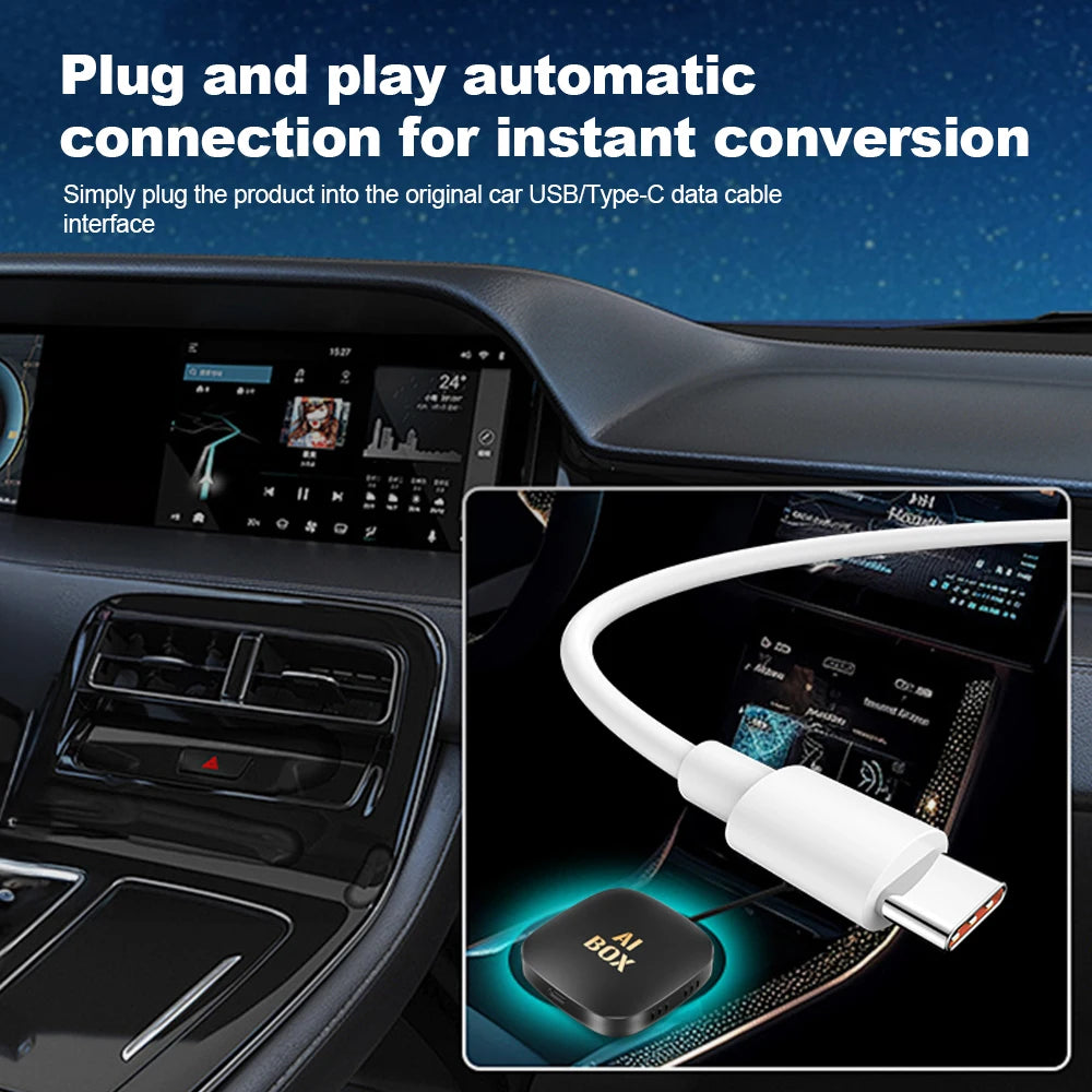 Smart Ai Box Android Wireless CarPlay Android Auto Adapter Android 13 CarPlay For Netflix For YouTube car intelligent systems