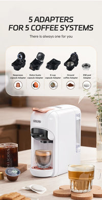 Cafelffe 5-in-1 Capsule Coffee Machine 19Bar