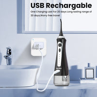 Sejoy Water Dental Flosser Oral Irrigator 8 Jet Tips 5 Modes IPX7 Waterproof  Portable Cordless Teeth Cleaner for Home&Travel