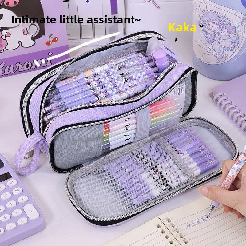 New School Supplies Back to School Essential Pencil Case, Large Capacity Stationery Organizer Student Stationery Box