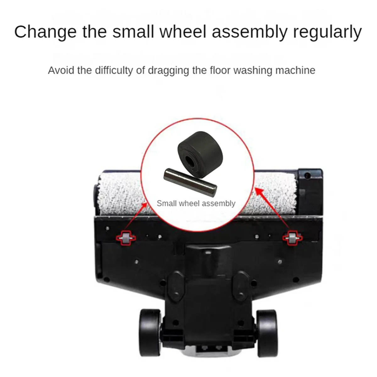 4PCS Replacement Wheels for Xiaomi Dreame H12 Floor Scrubber