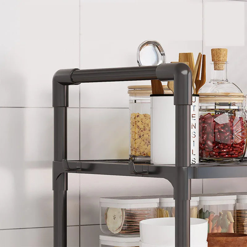 2-Tier Kitchen Microwave Storage Rack Condiment Organizer