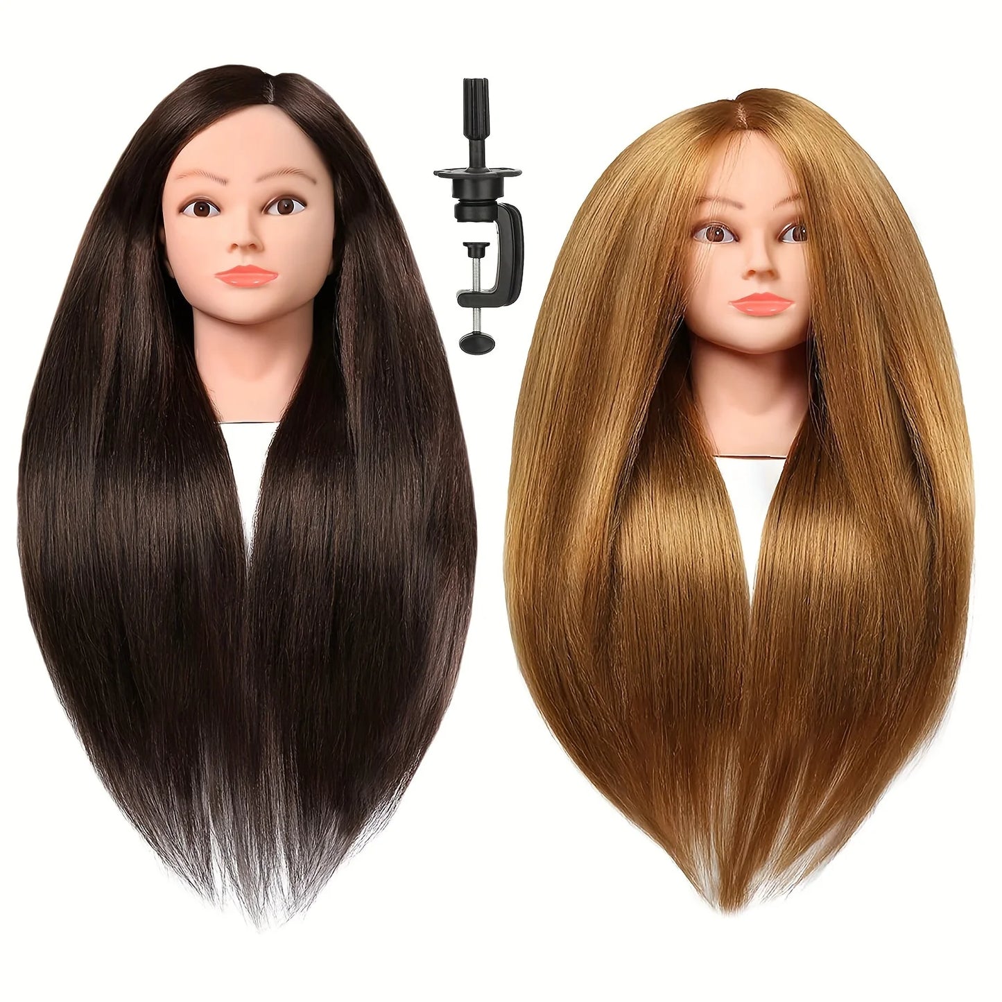 Mannequin Head with 80% Human Hair & Tripod Stand