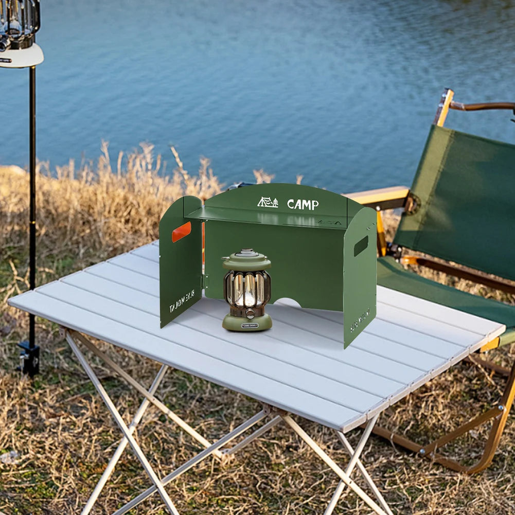 Foldable Gas Stove Windshield for Camping & BBQ