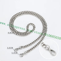 Polished Shine Stainless Metal Chain Shoulder Strap For Designer Lady Handbag Women Bag Purse Pochette Golden Silvery