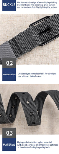 Canvas Pin Buckle Eyelet Belt Casual