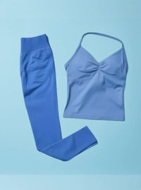 Women's Fitness Impact Net and Neck Halter Shirt  Yoga and Pilates Fitness Kit