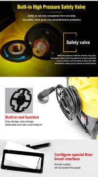 220V Electric Steam Cleaner – 2000W High-Temp Disinfection