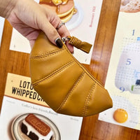 French Croissant Zipper Wallet & Makeup Handbag