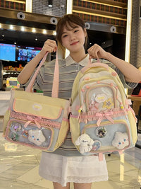 Large Capaci Children's School Bag Set for Girls Primary And Middle School Double oulder Bapa Sweet College Sle