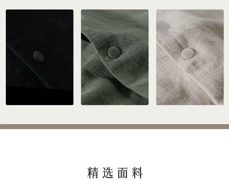 Men’s Cotton Linen Jacket – Casual Travel Stand Collar