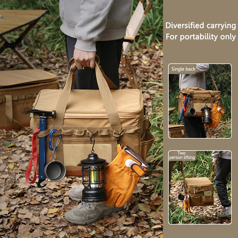 30L Camping Utensil Organizer Large Travel Picnic Bag