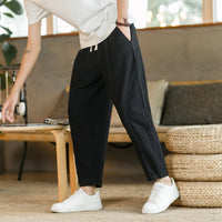 Men’s Cotton Linen Pants – Casual Loose Streetwear