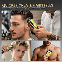 HATTEKER Professional Cordless Hair Clipper for Men