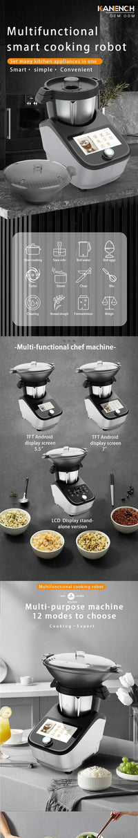 Smart Multifunctional Kitchen Robot - Food Processor for Home, with Precise Temp Control & Versatile Styles