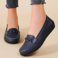Women's Flat Shoes Fashion Outdoor Loafers For Women Comfortable Moccasins Genuine Leather Shoes For Woman Footwear