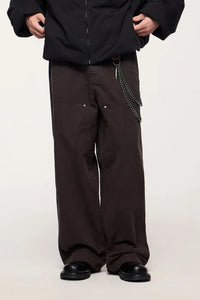 Men’s Wide-Leg Street Style Work Pants Autumn 2025