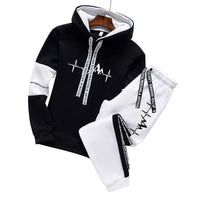 Men’s Tracksuit Set – Casual Hooded Sweatshirt & Joggers
