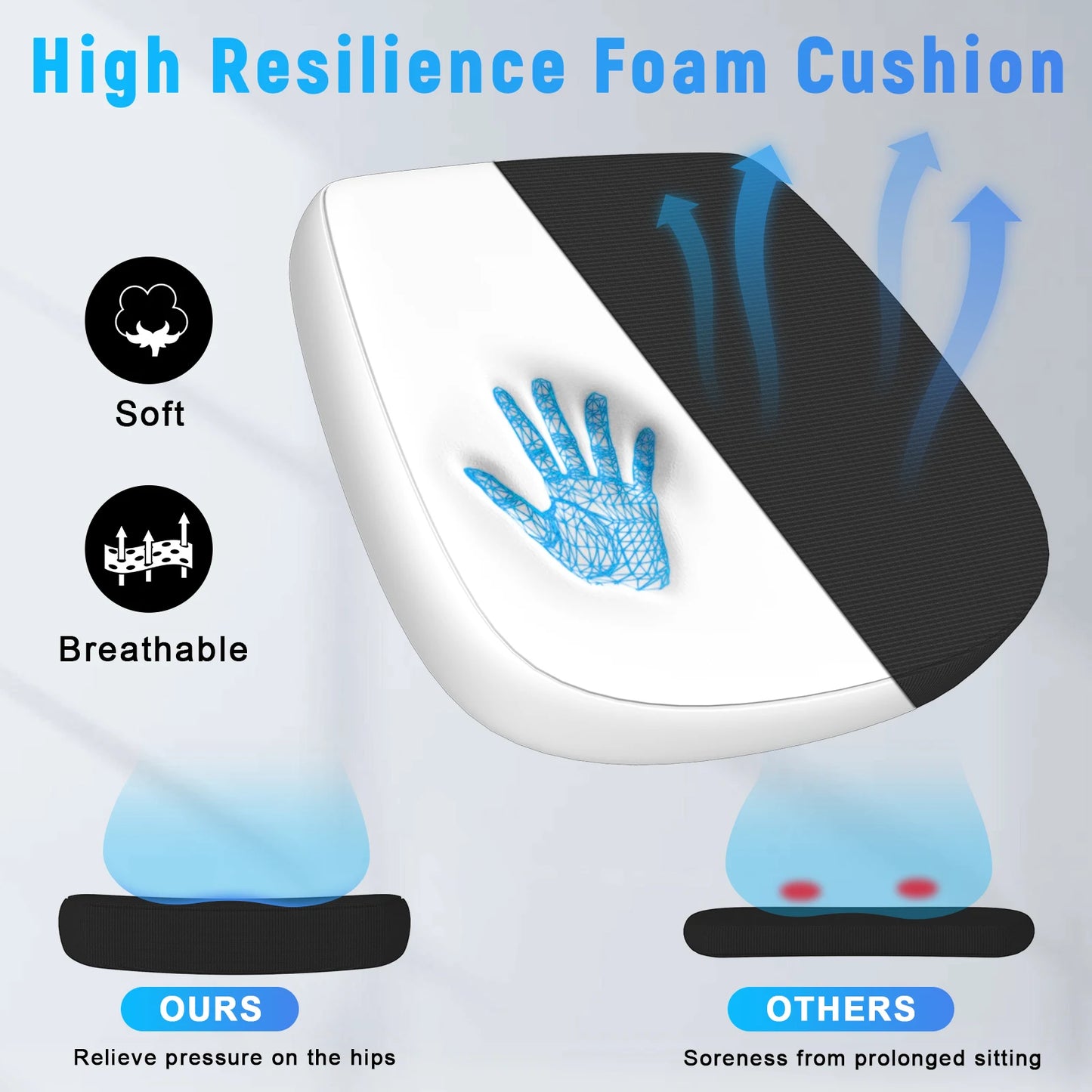 Ergonomic Mesh Office Chair – Lumbar Support & Flip Armrests