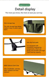 WANDERING TIME Camping bed, portable folding bed, camping travel backpack, hiking sleep bed, outdoor ultra-light small tent bed