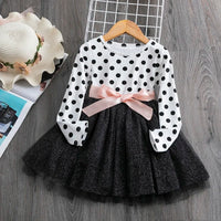 Girls Winter Knitted Christmas Long Sleeve Dress