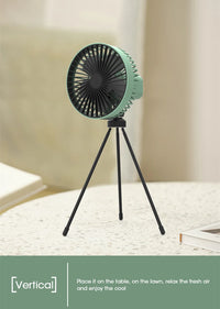 Retractable Camping Fan 10000mAh Rechargeble Portable USB Ceiling Fan Wireless Desk Electric Fans Folding Tripod Home Outdoor