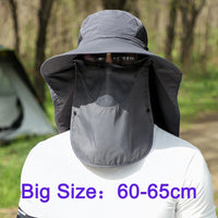 Men’s Panama Sun Hat with Neck & Face Cover