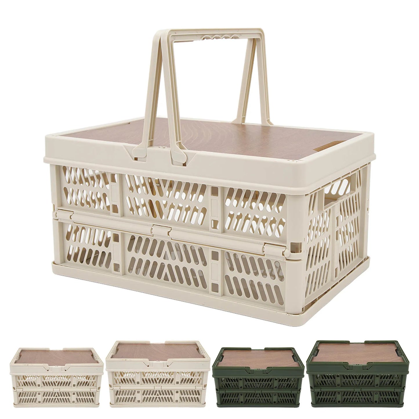 Foldable Camping Storage Basket Large Capacity
