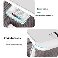 Modern Wooden Office Desk with Keyboard Shelf & Wheels