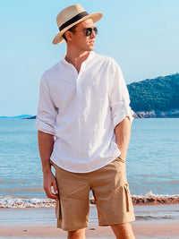 Men’s Linen Long Sleeve Breathable Shirt