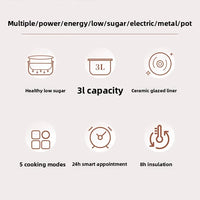 3L Smart Electric Rice Cooker Multi-Purpose Digital